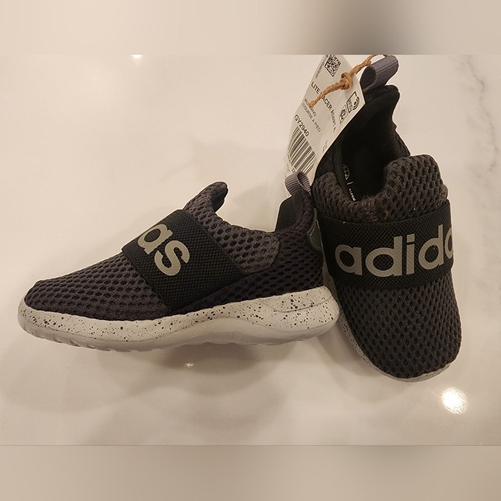 ADIDAS LITE RACER ADAPT 4.0  Black shoes for boys (Size 6K) sneakers  Brand New